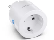 Priză inteligentă WiFi Sharp SG-PH01EW-1P, aplicație Sharp Life, control vocal, compatibilă cu Alexa și Google Assistant, Android/iOS, Alb